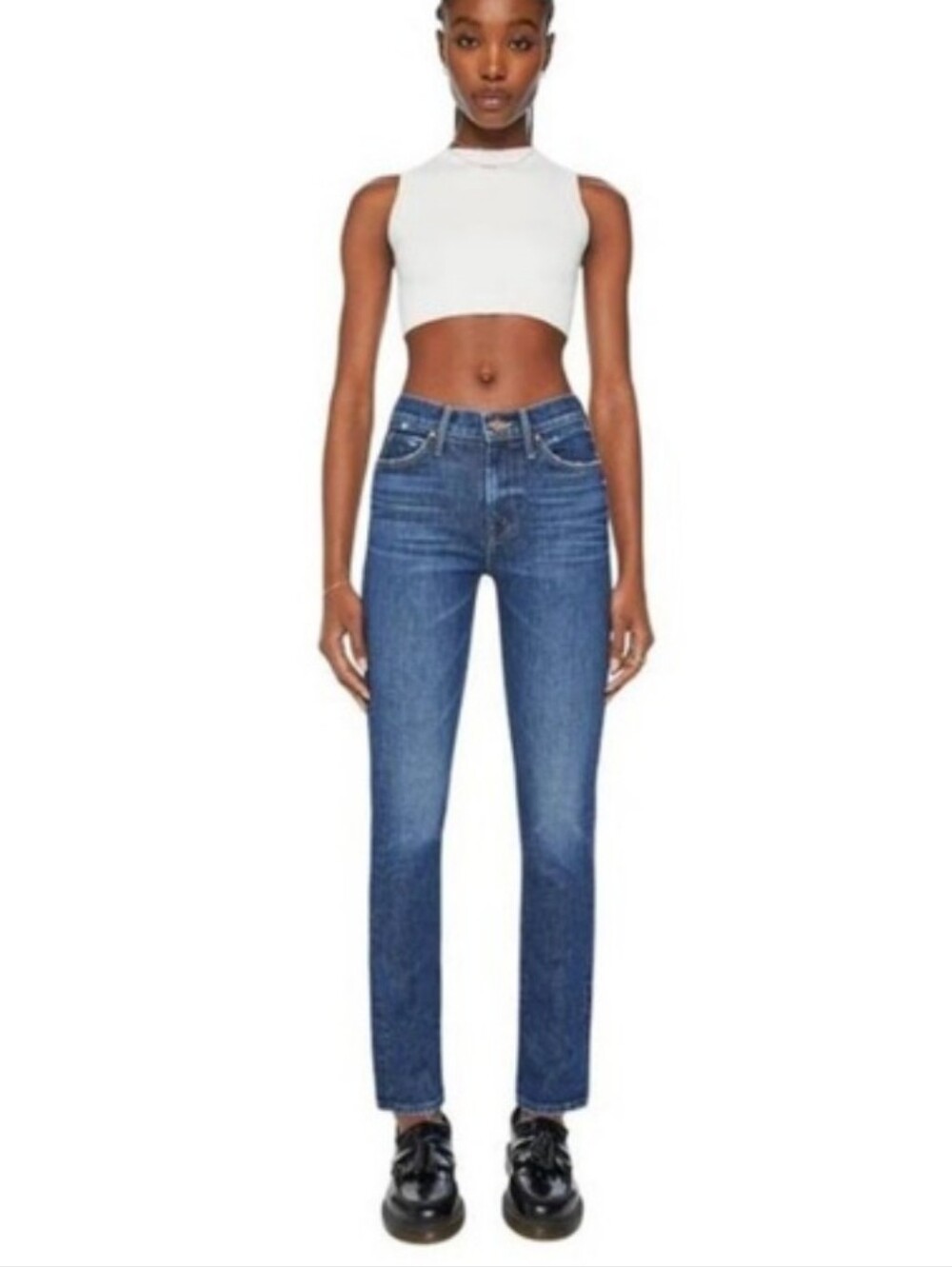 Mother The Rascal Skimp in Yee Haw Dark wash Blue— Womens 26